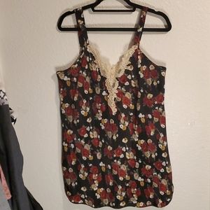Lacey floral Cami top with adjustable straps